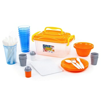 Набор посуды для пикника №6 на 6 персон (45 элементов)  (Беларусь) 