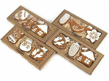 Набор украшений новогодних подвесных "Печенье" 3 шт. 8*8 см (BB101479) (Китай)