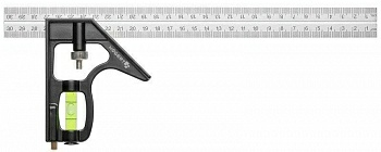 Столярный угольник с уровнем 300мм HOEGERT HT4M217 (Китай)