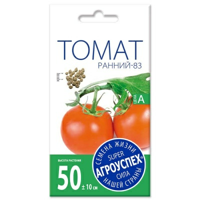 Томат РАННИЙ-83 ранний для открытого грунта 0,3 г (Россия) Томат РАННИЙ-83 ранний для открытого грунта 0,3 г (Россия)