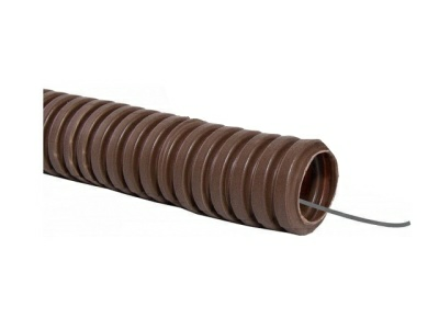 Труба гофрированная ПВХ с зондом упаковка 25м ЮПИТЕР d16 бук(Китай)