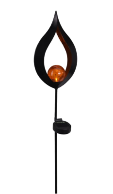 Украшение металлическое с лампой на солнечной батарее 20*93 см (Китай)