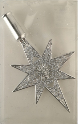 Верхушка елочная пластмассовая  "Звезда" 30 см 765484 (Китай)