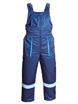 Полукомбинезон утепленный Ритм на молнии ткань смесовая синий+василек (Беларусь)