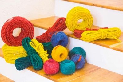 Канат окрашенный декоративный джутовый 6мм 10м 