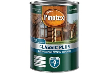 Антисептик для древесины Pinotex Classic Plus 3 в 1 (Россия) Антисептик для древесины Pinotex Classic Plus 3 в 1 (Россия)