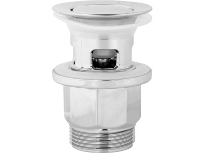 Выпуск для умывальников click/clack малая крышка с переливом хром 1 1/4" (Китай)