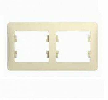Рамка-2 Glossa горизонтальная (бежевая) (Латвия)
