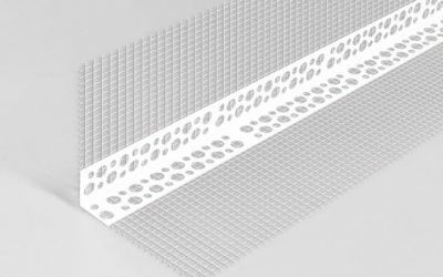 Уголок перфорированный ПВХ с сеткой 70*70*2500 мм (Беларусь)