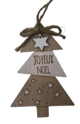 Подвеска елочная Gold Tree, 11.5*8.5см, дерево (Китай)