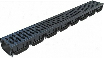 Лоток водоотводный Spark ЛВ-10.14.07-ПП пластиковый с решеткой пластиковой |купить Практик Борисов