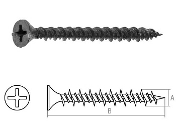 Саморез для монтажа ГВЛ к металлу фосфат STARFIX (Россия)
