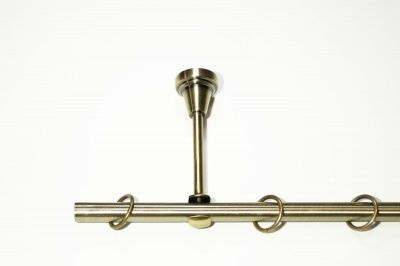 Карниз 16мм однорядный Антик гладкий 1,6м (Китай)