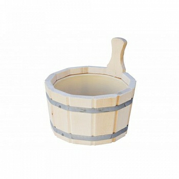 Шайка одноручная 5 л с пластмассовой вставкой (ШП-5)