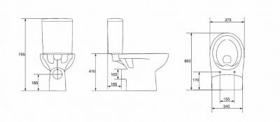Унитаз компакт напольный Nature New Clean On с легкосъемным сиденьем микролифт, безободковый, с эко-смывом 3/5 литров