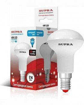 Лампа светодиодная SUPRA SL-LED-PR-R50-6W 4000 E14 (Китай)