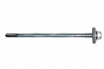 Саморез для сэндвич-панелей 6,3/5,5х155 цинк, с шайбой EPDМ (Китай)