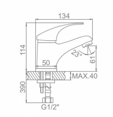 Смеситель для умывальника Ledeme H36 L1036 (Китай)
