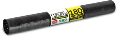 Мешки для мусора GRIFON черные 40 мкм 180л 10шт (Россия)