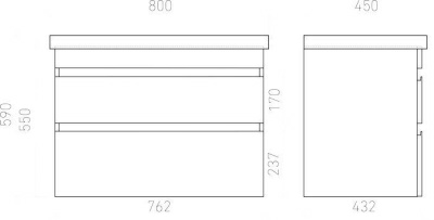 Тумба подвесная SARGAS 80 Laparet (Беларусь)