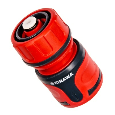 Соединитель для шланга 1/2", быстросъёмный, аквастоп 2489 OKINAWA (Китай)