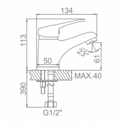 Смеситель для умывальника Ledeme L1013 (Китай)