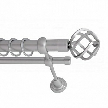 Карниз 25мм+16мм двухрядный Сатин гладкий 2,0м (Китай)