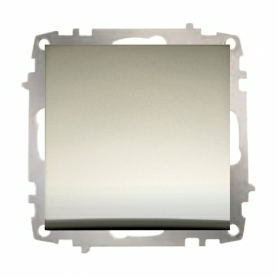 Выключатель Zena 1-клавишный проходной титаниум (Турция)