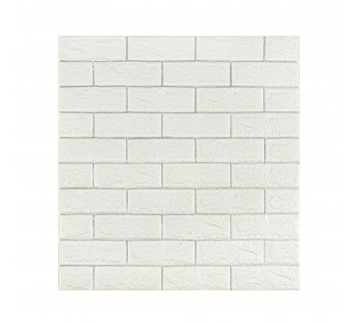 Панель самоклеящаяся ПВХ 70х77х5мм классический кирпич белый (Россия)