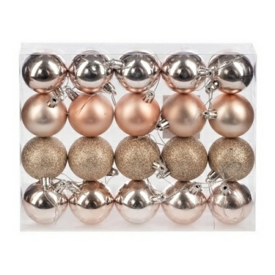 Набор новогодних шаров 5 см, 20 шт Ausini шампань JQ-A6200/SR (Китай)