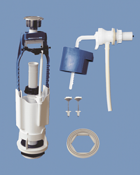 Арматура АБ 68.56.14.3 (кнопка хром, боковой подвод) (Россия)