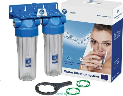 Двухступенчатая система фильтрации Aquafilter FHPRCL12-B-TWIN (Польша)
