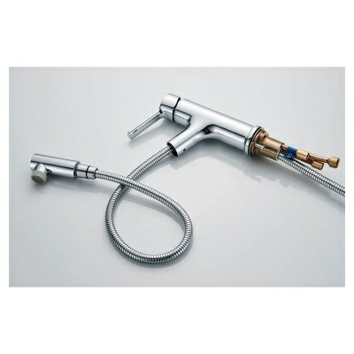 Смеситель для умывальника Ledeme L1055-25 с выдвижным изливом (Китай)