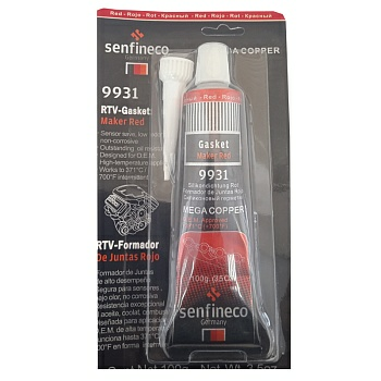 Силиконовый герметик красный SENFINECO RTV-Gasket Maker Red 100 г (Германия)
