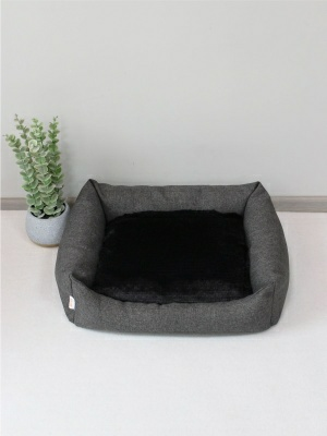 Лежанка для животных МАТЕХ PET  LUX 50х40х15 темно-серый, черный (Беларусь)