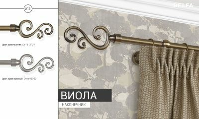 Комплект из двух наконечников Виола СН-16-137-29 хром матовый (Китай)