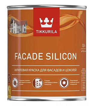 Краска фасадная глубокоматовая Tikkurila Facade Silicon VVA 0.9 л в Борисове