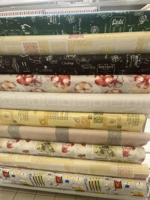 Клеенка столовая на ткани "Trefl" 140см*20м в ассортименте (Польша)