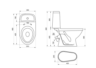 Унитаз-компакт Santeri Прайм (Россия)