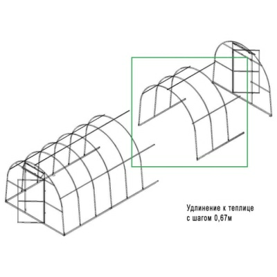 Удлинение для теплицы Садовод Элит- 40*20 (2м) 0,7мм (Беларусь)