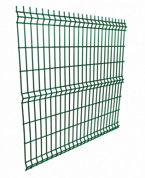 3Д сетка размер ячейки 60*200, диаметр 3мм*3,8мм RAL 6005 зеленый (Россия)