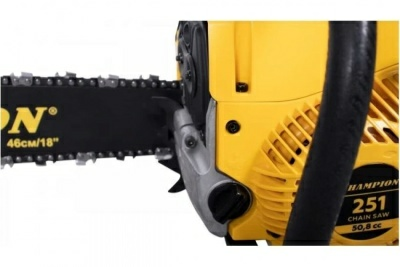 Бензиновая цепная пила 2,3 кВт 15"-0,325-1,5-64, 50,8см.куб легкий старт 251-15 Champion (Китай)