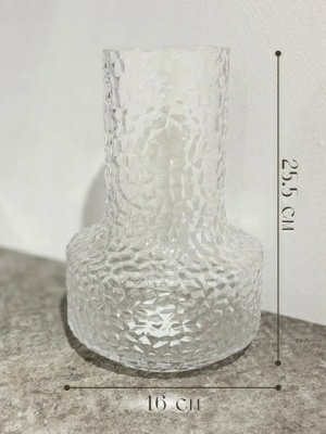 Ваза Art&Home Scales 16х25,5 стекло JQY335 (Китай)