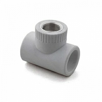 Тройник полипропиленовый комбинированный с внутр. резьбой d20х3/4"х20 (Турция)