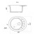 Мойка GERHANS A03-25 ОНИКС 575х440мм искусственный камень без сифона овал (Россия)