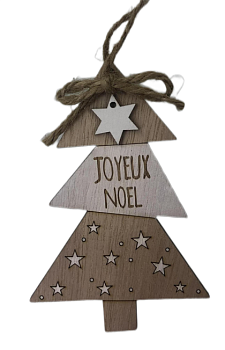 Подвеска елочная Gold Tree, 11.5*8.5см, дерево (Китай)