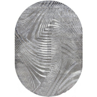 Ковер AFINA TU85C-SHRNIK-GRAY-OVAL 2мх3м (Турция)
