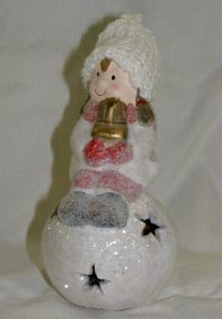 Сувенир новогодний "Девочка на шаре" 17,5см 024001 (Китай)