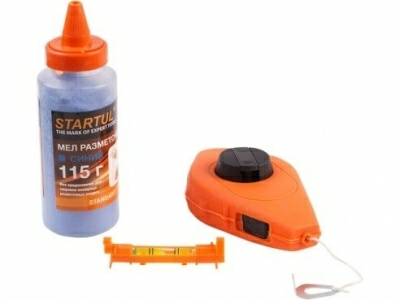 Шнур разметочный 30м с мелом и уровнем STARTUL STANDART ST1210 (Китай)