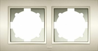 Рамка Zena 2-местная титаниум (Турция)